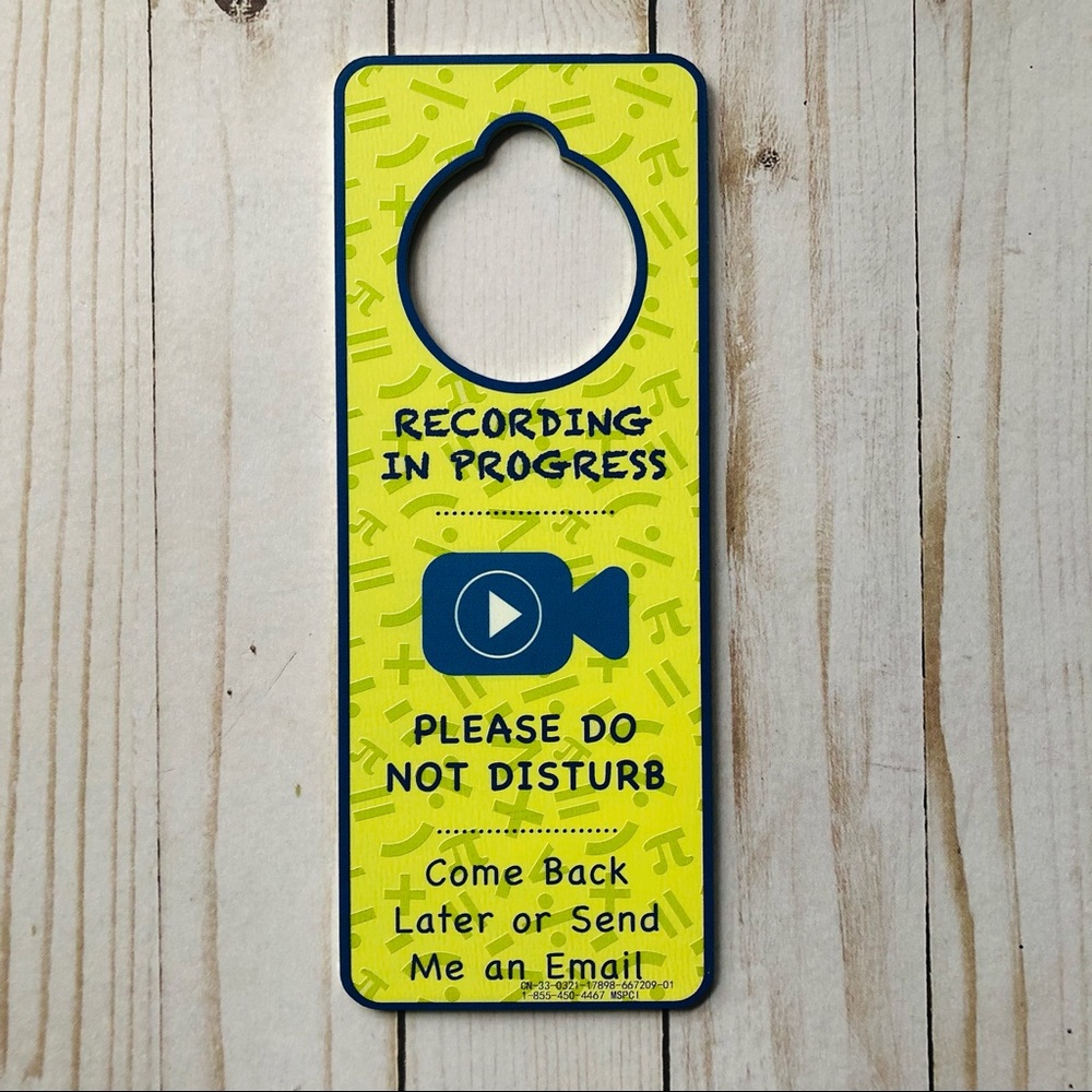 New! Faux Wooden Virtual Online Learning Door Sign